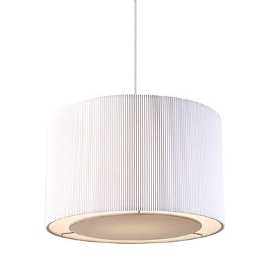 Domestic Lighting - Colette Non Electric 60 Watt White Cotton Mix Pendant