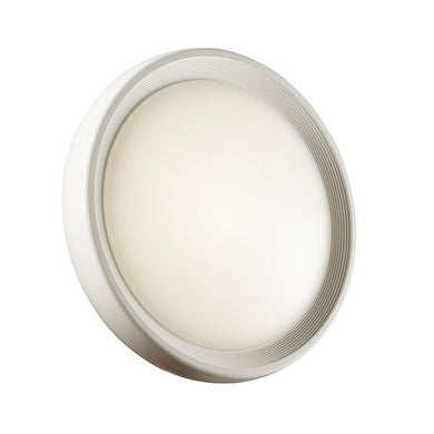 Domestic Lighting - Corden 18 Watt IP65 Warm White (3000K) LED Round Matt White Bulkhead