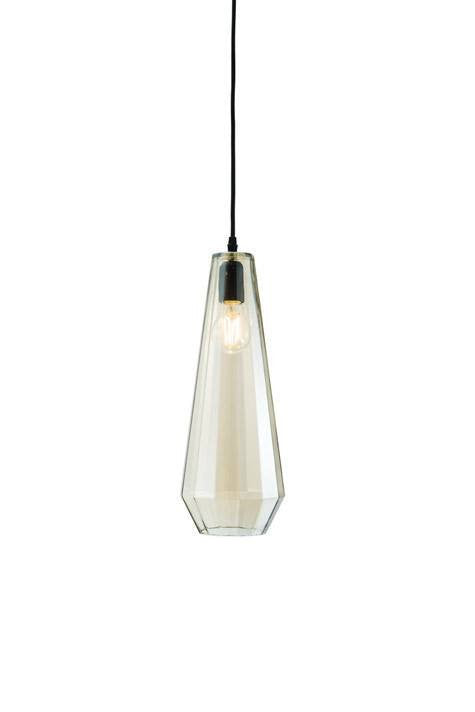 Domestic Lighting - Gibson 60 Watt Tinted Cognac Glass Pendant