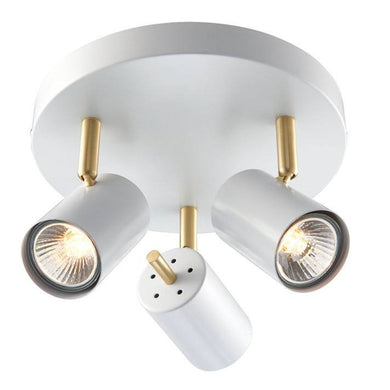 Domestic Lighting - Gull 3 X 3.5 Watt Warm White (2700K) LED Matt White Triple Spot Light