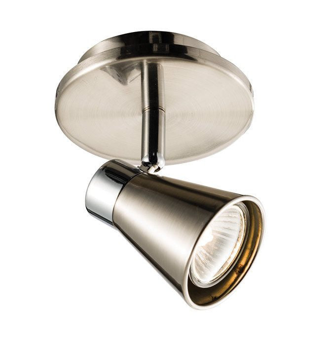 Domestic Lighting - Hyde 3.5 Watt & 1 Watt Warm White (2700K) Satin Nickel Spot Light