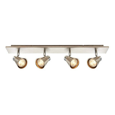 Domestic Lighting - Hyde 4 X 3.5 Watt & 1.5 Watt Warm White (2700K) Satin Nickel Quad Bar Spot Light