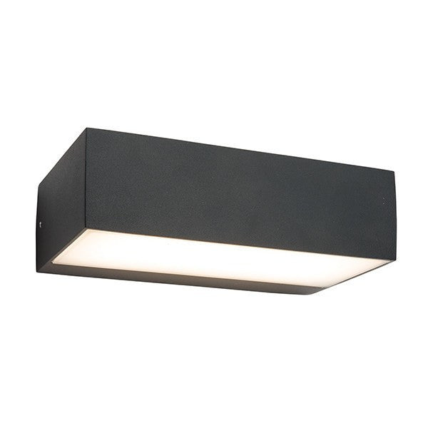 Domestic Lighting - Kempton Cube 4.5 Watt IP44 Warm White (3000K) LED Matt Black Wall Light