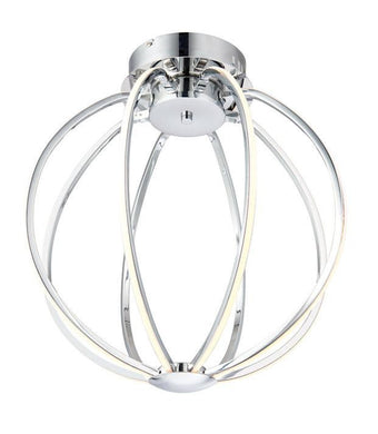 Domestic Lighting - Kinsella 8 X 4.5 Watt Warm White (3000K) LED Chrome Ceiling Light