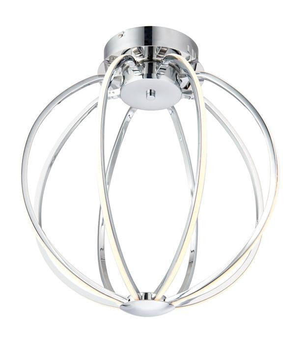 Domestic Lighting - Kinsella 8 X 4.5 Watt Warm White (3000K) LED Chrome Ceiling Light