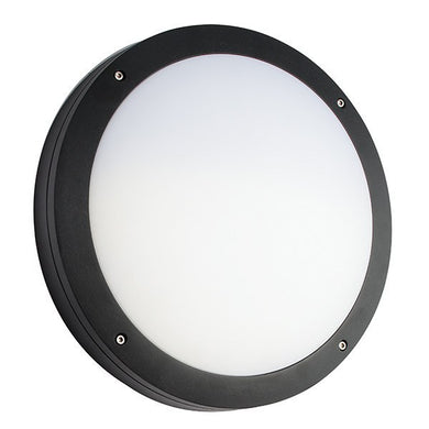 Domestic Lighting - Luik 18 Watt IP65 Natural White (4200K) LED Textured Black Bulkhead