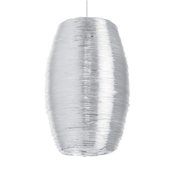 Domestic Lighting - Lytham Non Electric 60 Watt Silver And Clear Acrylic Pendant