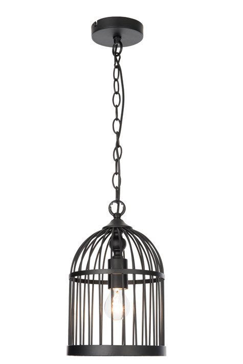 Domestic Lighting - Matthau 60 Watt Matt Black Pendant