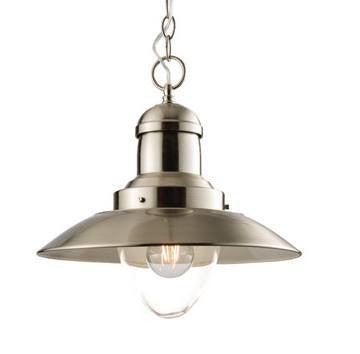 Domestic Lighting - Mendip 40 Watt Satin Nickel Pendant