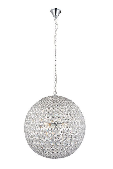 Domestic Lighting - Miley 4 X 60 Watt Clear Crystal Glass Pendant