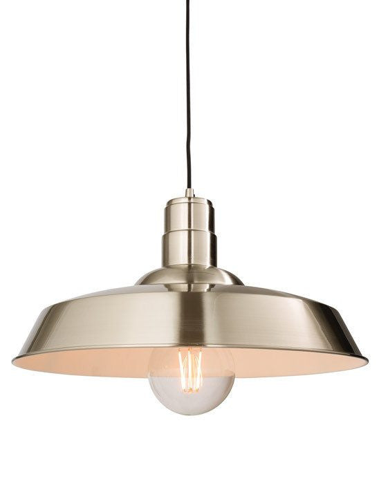 Domestic Lighting - Moore 60 Watt Nickel Plate Pendant