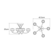 Domestic Lighting - Octans 5 Light IP44 Bathroom Ceiling Light