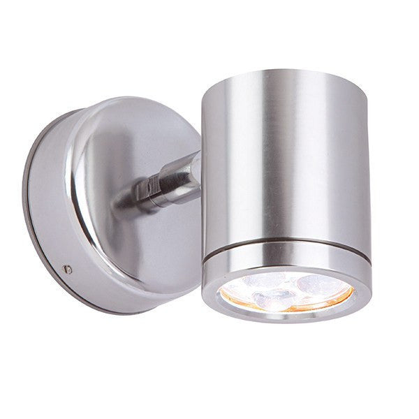 Domestic Lighting - Odessa 3 Watt IP44 Cool White (6000K) LED Brushed Aluminium Wall Light