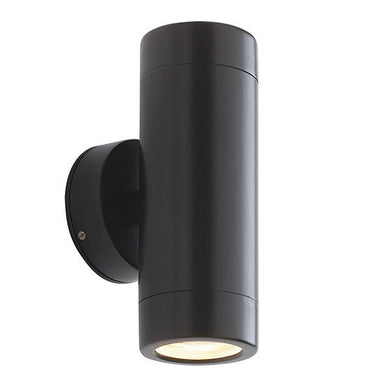 Domestic Lighting - Odyssey 2 X 35 Watt GU10 IP44 Matt Black Up/Down Wall Light