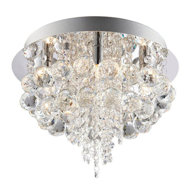 Domestic Lighting - Olmos 5 X 33 Watt Clear Crystal Glass Ceiling Light