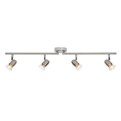 Domestic Lighting - Palermo 50 Watt GU10 Brushed Chrome Quad Bar Spot Light