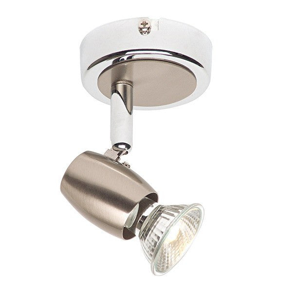 Domestic Lighting - Palermo 50 Watt GU10 Brushed Chrome Spot Light