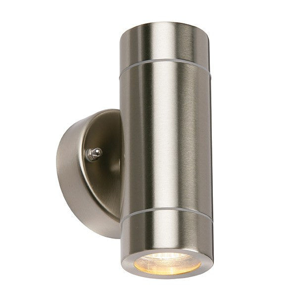 Domestic Lighting - Palin 35 Watt GU10 IP44 Stainless Steel Up/Down Wall Lantern