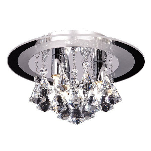 Domestic Lighting - Renner 3 X 33 Watt Clear Crystal Glass Ceiling Light