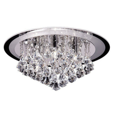 Domestic Lighting - Renner 6 X 33 Watt Clear Crystal Glass Ceiling Light