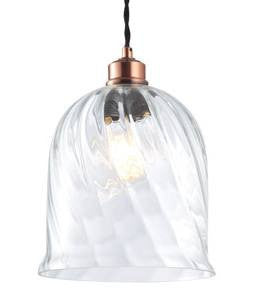 Domestic Lighting - Rosalie Non Electric 60 Watt Clear Glass Pendant