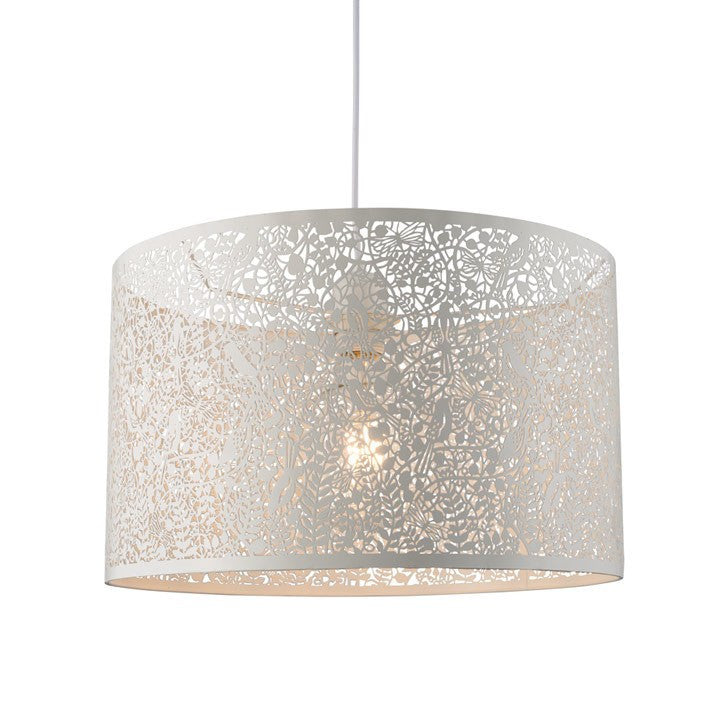 Domestic Lighting - Secret Garden Non Electric 60 Watt 400mm Matt Ivory Pendant