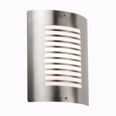 Domestic Lighting - Stainless Steel Finish IP44 Outdoor Wall Light