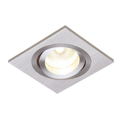 Domestic Lighting - Tetra 50 Watt MR16 Low Voltage Square Brushed Silver Downlight