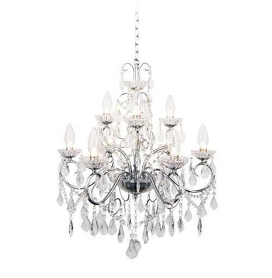 Domestic Lighting - Vela 9 Light IP44 Bathroom Chandelier