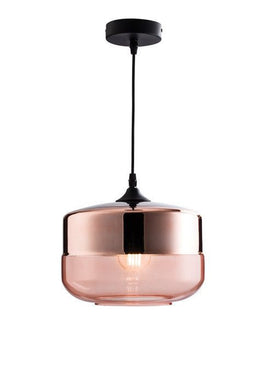 Domestic Lighting - Willis Non Electric 60 Watt Tinted Cognac Glass Pendant