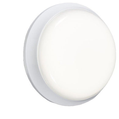 Emergency Lighting - 230V IP54 Round Cool White (4000K) LED Bulkhead With Emergency Gear