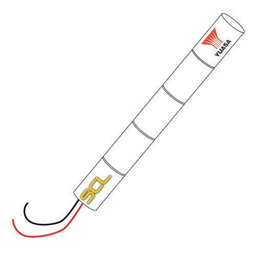 Emergency Lighting - 5 Cell Ni-Cad 6.0V 4Ah Stick Battery Pack