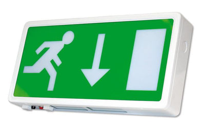 Emergency Lighting - 8W T5 Maintained Exit Sign With Push To Test Switch