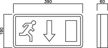 Emergency Lighting - 8W T5 Maintained Exit Sign With Push To Test Switch