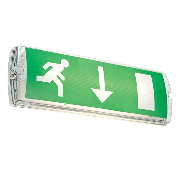 Emergency Lighting - Clipo 8 Watt IP65 Maintained Emergency Bulkhead C/w Legend Kit