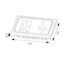 Emergency Lighting - Encore Slimline LED White Body Exit Sign C/w Legend Kit