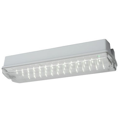 Emergency Lighting - LED Self Test Maintained IP65 Emergency Bulkhead C/W Legend Kit