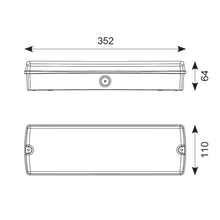 Emergency Lighting - LED Self Test Maintained IP65 Emergency Bulkhead C/W Legend Kit