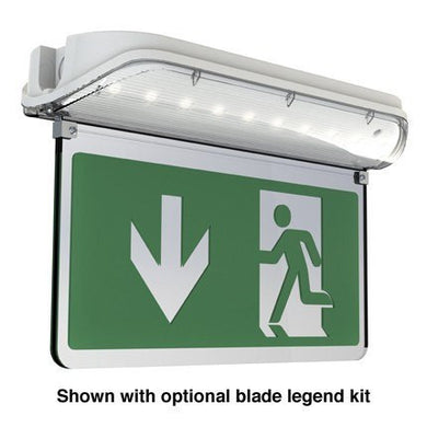 Emergency Lighting - LED Surface IP65 Self Test Blade Exit Sign