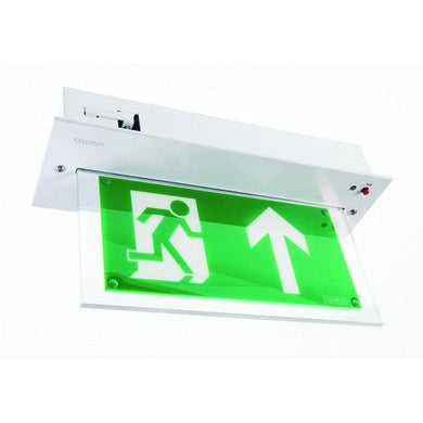 Emergency Lighting - Vale LED Maintained Selt Test LED Recessed Exit Sign