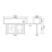 Emergency Lighting - Vale LED Maintained Selt Test LED Recessed Exit Sign