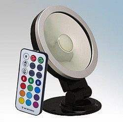 15 watt ip65 colour changing floodlight with remote control - Steel City Lighting