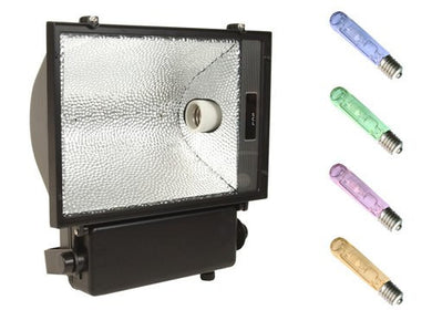 Floodlights - 250 Watt Metal Halide IP65 Floodlight With Coloured Lamp