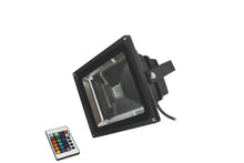 Floodlights - 30 Watt 2,400lm LED RGB Colour Change Floodlight C/W Remote Control