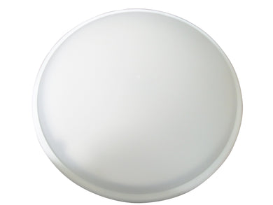 Indoor Bulkhead Lights - 22 Watt 1,700lm LED Round Luminaire, White Trim With Opal Diffuser