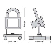 10 Watt 700lm Rechargeable LED Floodlight on Stand - Steel City Lighting