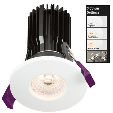 LED Lighting - 8 Watt 230V IP65 LED FIRE-RATED COLOUR TEMP ADJUSTABLE DOWNLIGHT