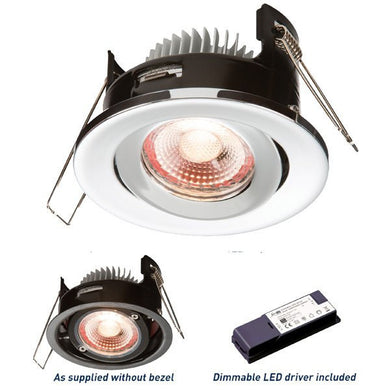 LED Lighting - 8 WATT PROKNIGHT LED TILT IP20 FIRE RATED 2700K