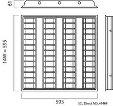 Recessed Modular Lighting - 4 X 14 Watt T5 600 X 600 Contract Recessed Modular Light With Emergency Gear