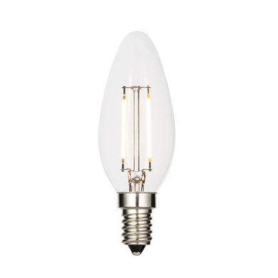 Replacement Lamps - 2.4 Watt (2700K) LED Filament Small ES (E14) Clear Candle Lamp